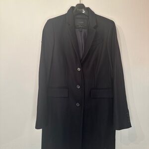 J. Crew Black Single-Breasted Wool  Coat